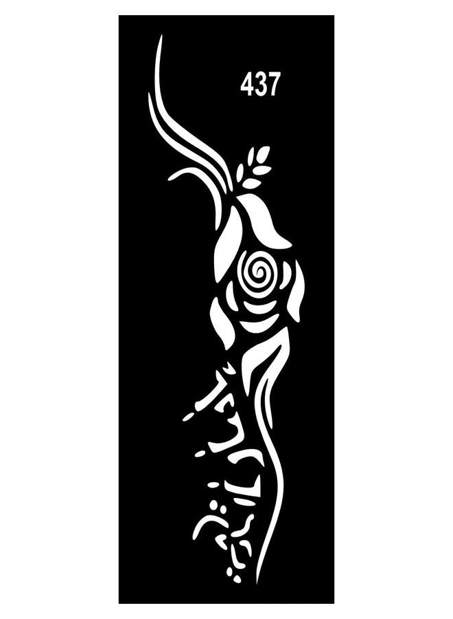 ORDERSHOCK Henna Stencil Sticker Designs with Graceful Curves and Swirls for Kids & Adults Both Sticker - Image 1